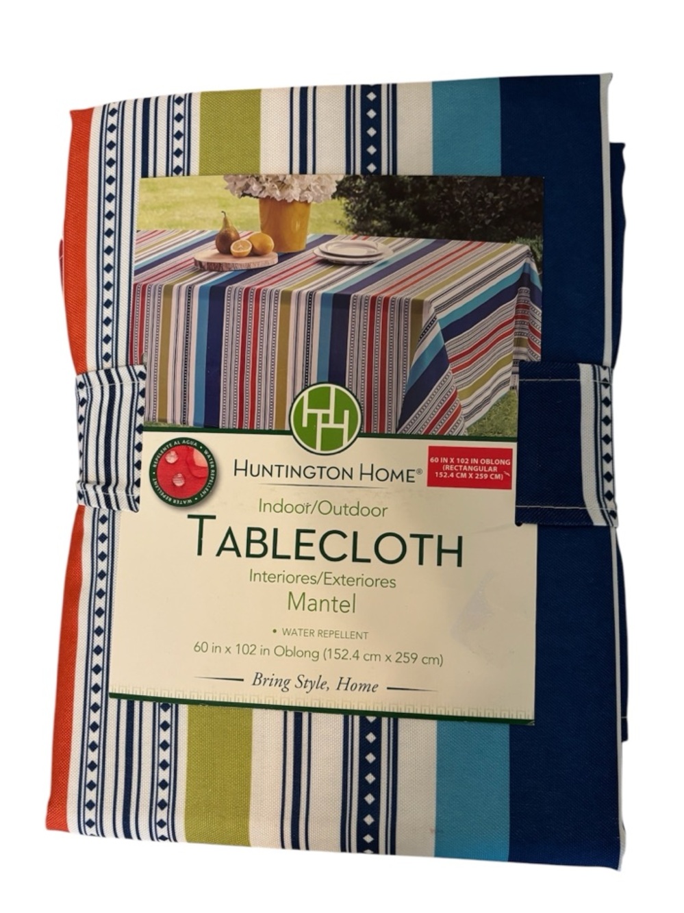 HUNTINGTON HOME Indoor/Outdoor Tablecloth 60” x 102” * NEW*